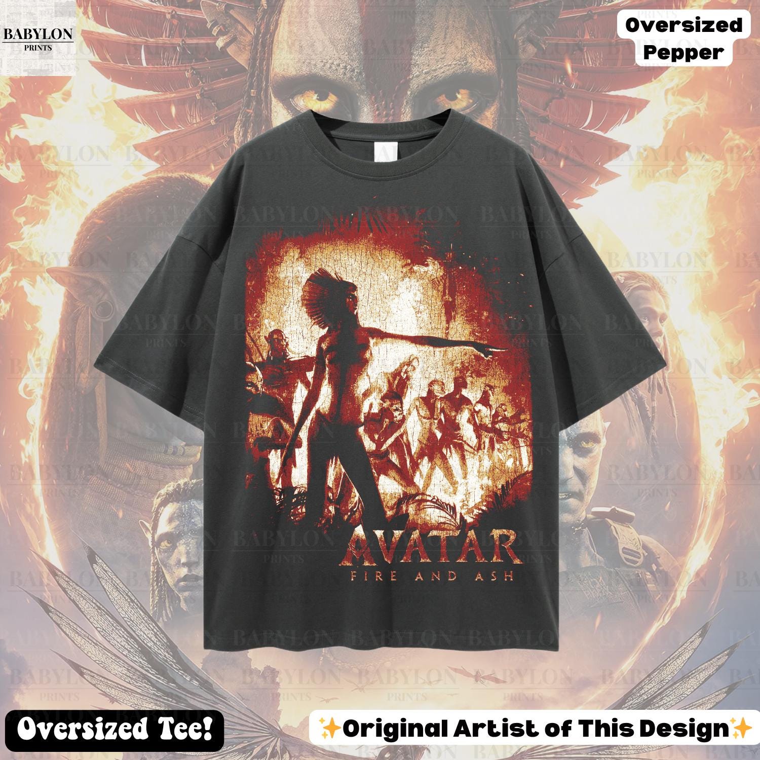 Oversized Avatar Fire and Ash T Shirt: Varang Avatar Shirt, Avatar