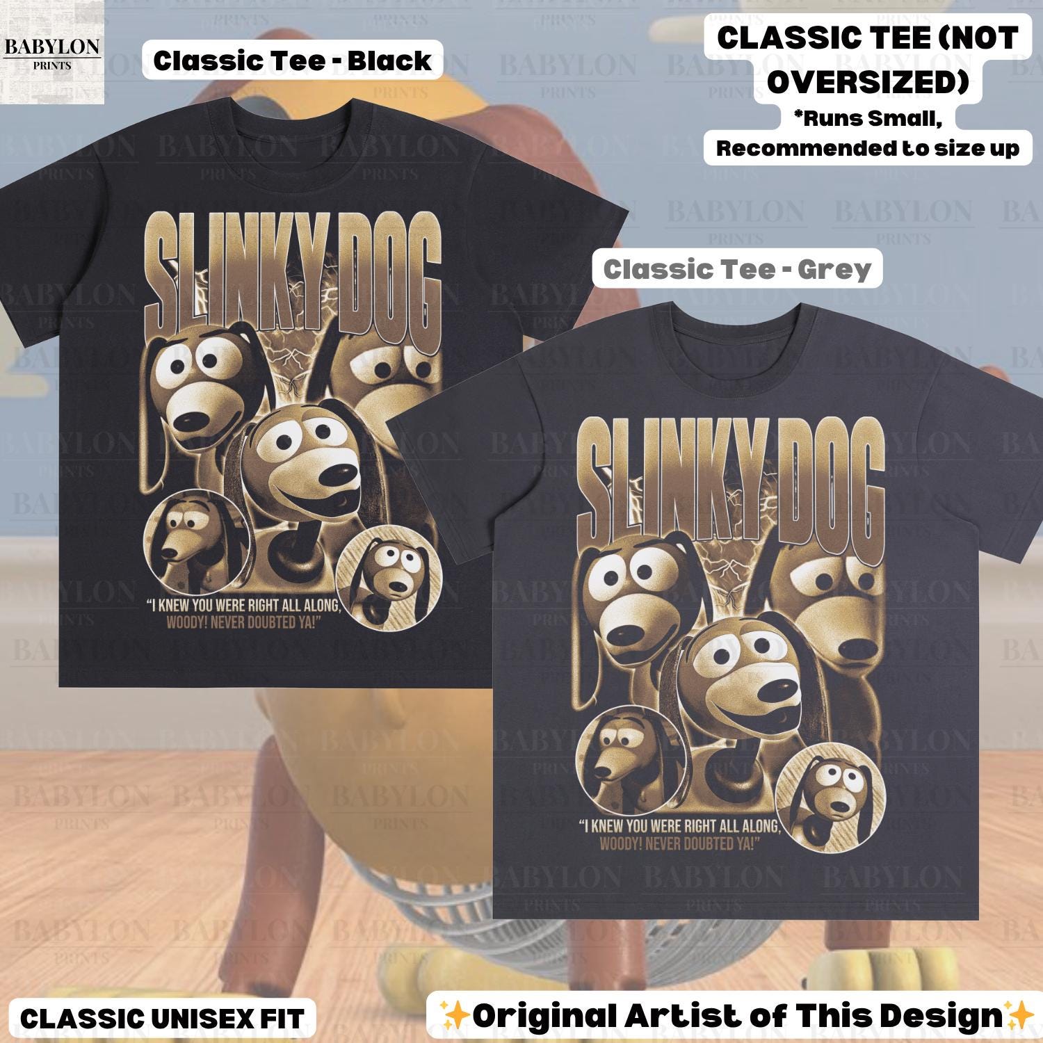 『トイ・ストーリー』スリンキー・ドッグ Tシャツ XLサイズ 特大サイズのスリンキー・ドッグのトイ・ストーリー・シャツ：トイ