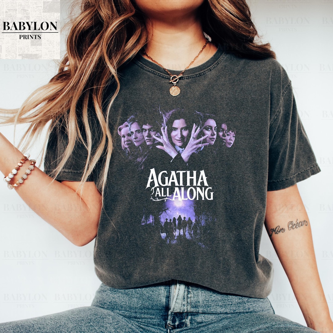 Agatha All Along T Shirt Marvel Show Disney Sweatshirt Wandavision Shirt  Gift Agatha Harkness Shirt Agatha All Along Show Halloween Tee