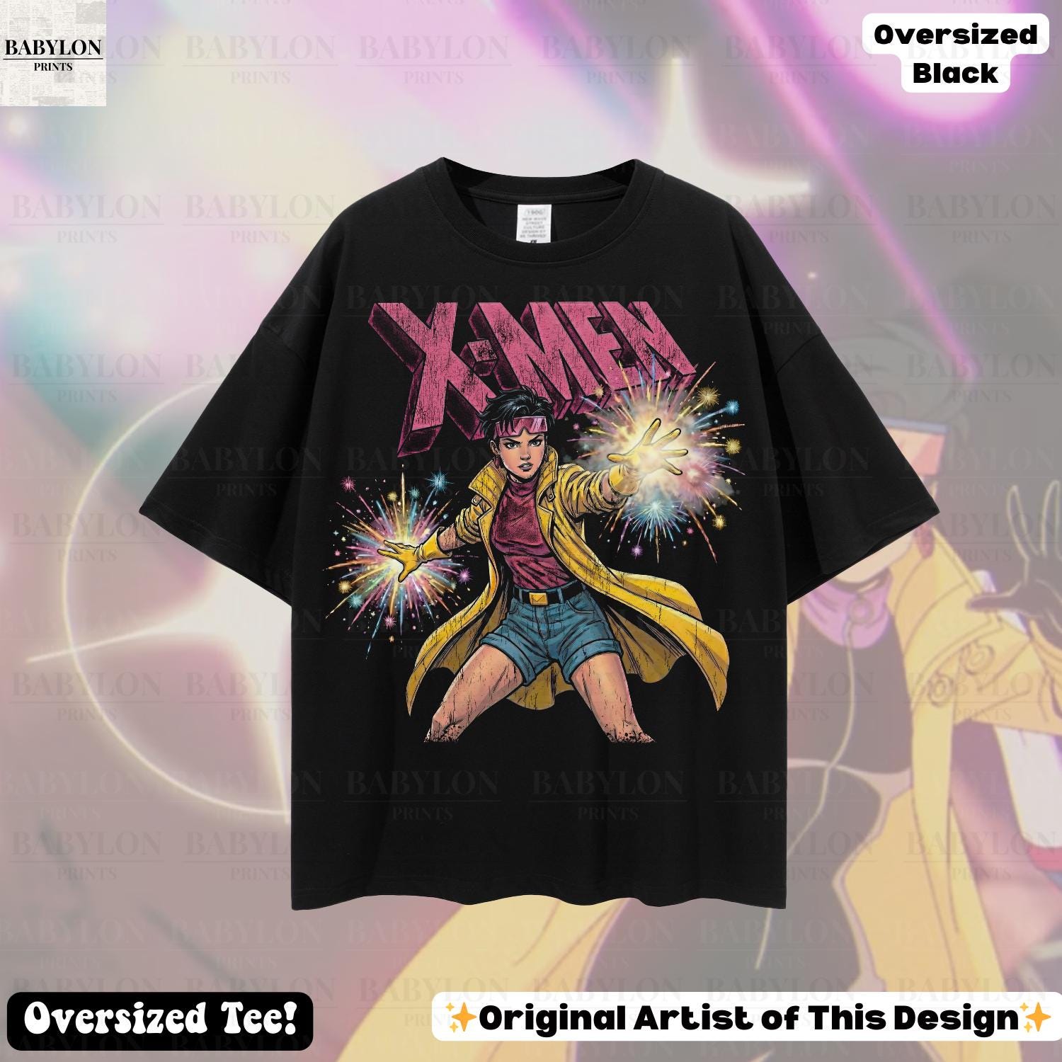 Oversized Jubilee X-men Shirt: Marvel Jubilee Tee, X-men Mutant