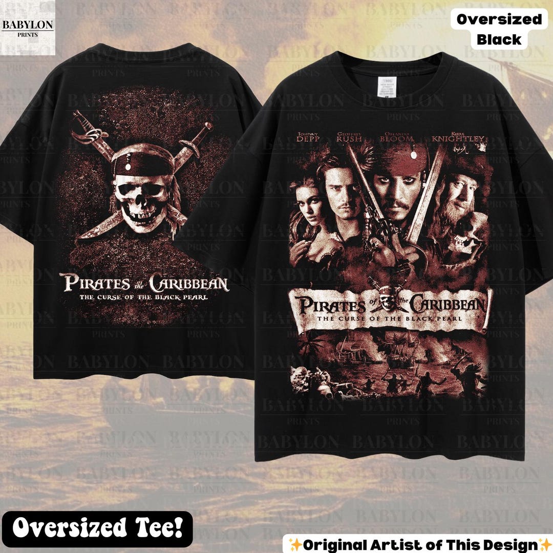 Oversized Pirates of the Caribbean Curse of the Black Pearl T