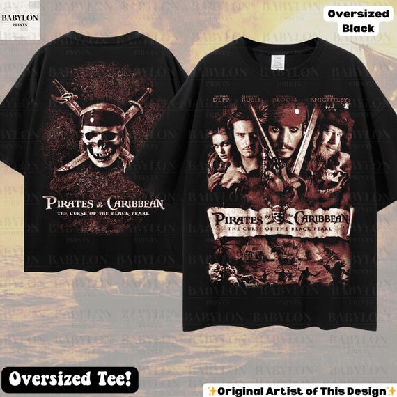 Oversized Pirates of the Caribbean Curse of the Black Pearl T
