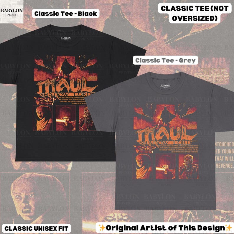 Camiseta extragrande de Darth Maul, Señor de las Sombras: Sudadera con capucha de Darth Maul de Star Wars, camiseta de Devon Izara de Star Wars, sudadera de Maul, camiseta de Señor Sith de Disneyworld imagen 9