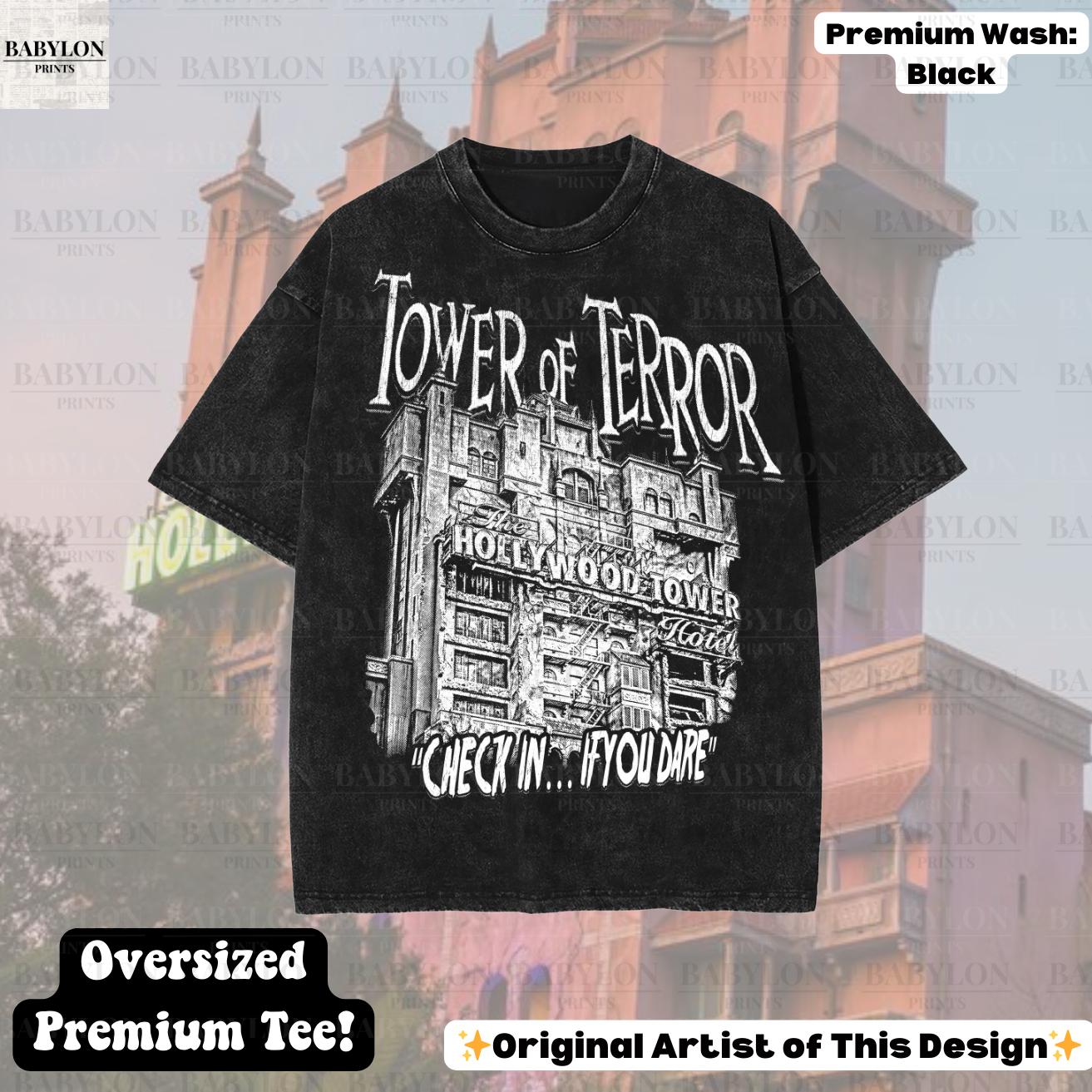 Oversized Tower of Terror Shirt: Disney Rides Shirt, Disneyworld