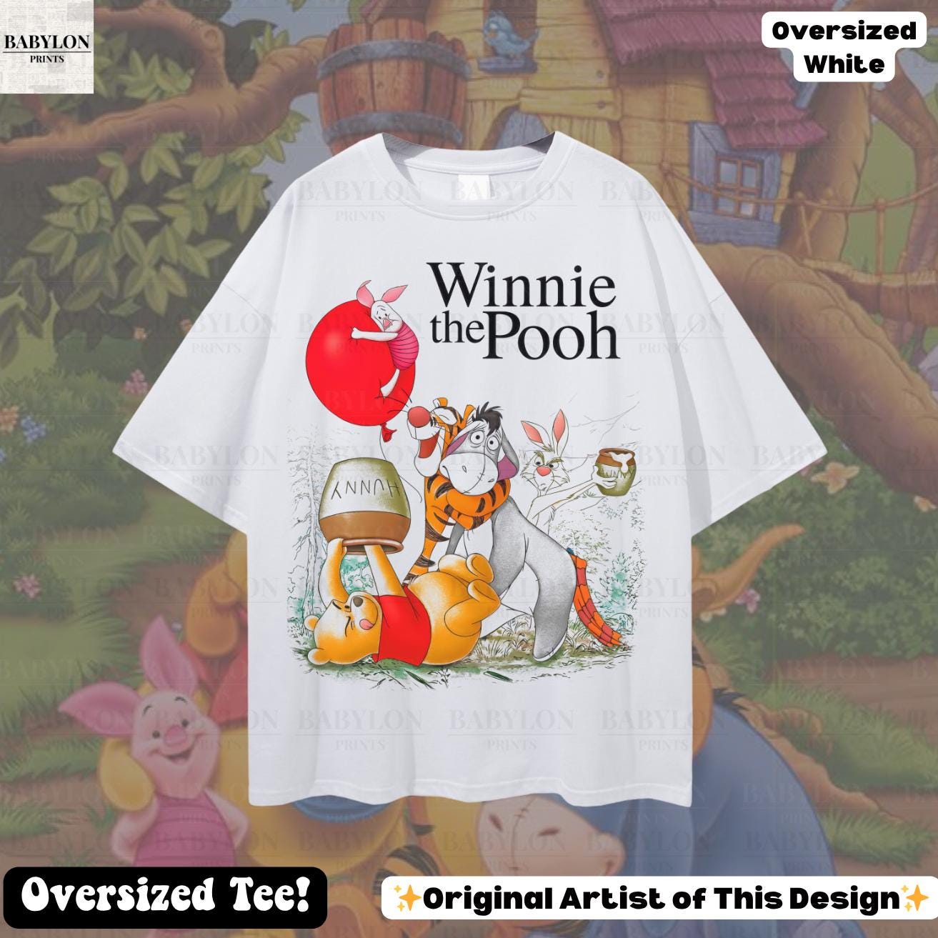 特大サイズのくまのプーさんTシャツ：ヴィンテージのくまのプーさんと
