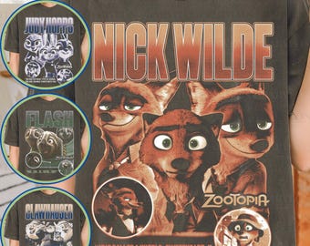Custom Disney Zootopia Shirt: Custom Disney Character Group, Disney Matching Tees, Disney Trip Shirt, Zootopia 2 Shirt Nick Wilde Judy Hopps