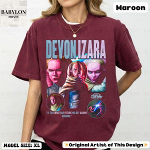 Maglietta vintage Devon Izara Maul Shadow Lord: Felpa con cappuccio Star Wars Devon Izara, Felpa Star Wars Devon Izara, Maglietta Disneyworld Clone Wars Classic Unisex Crewneck T-shirt - Maroon