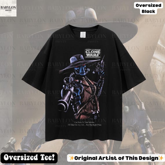 Oversized Cad Bane T Shirt Star Wars Clone Wars Shirt the Clone