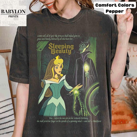 Vintage Disney Sleeping Beauty T Shirt, Aurora Maleficent T Shirt, Sleeping Beauty Tee, Princess Aurora Shirt, Disney Maleficent T Shirt