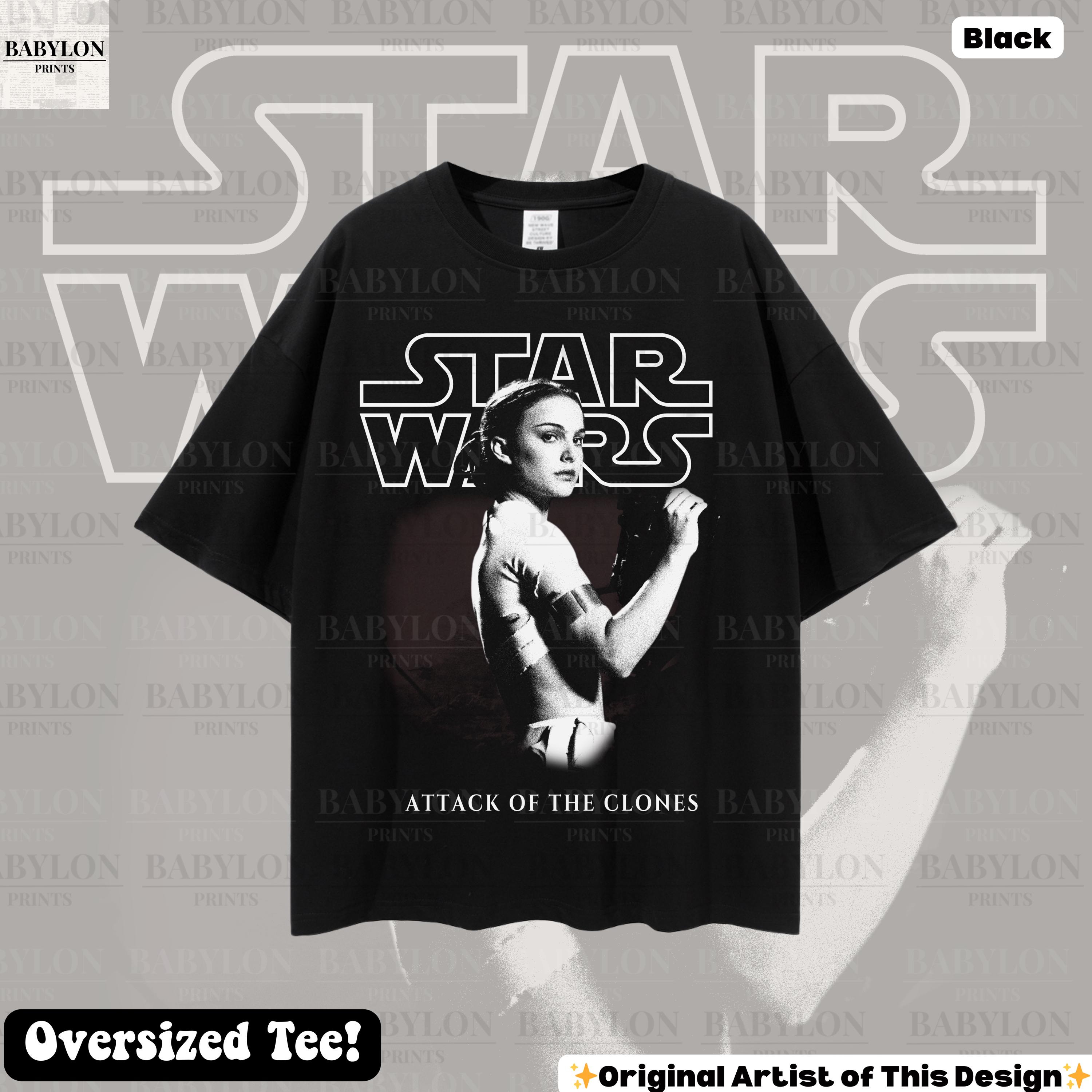 Oversized Padme Amidala Star Wars Front & Back Print T Shirt