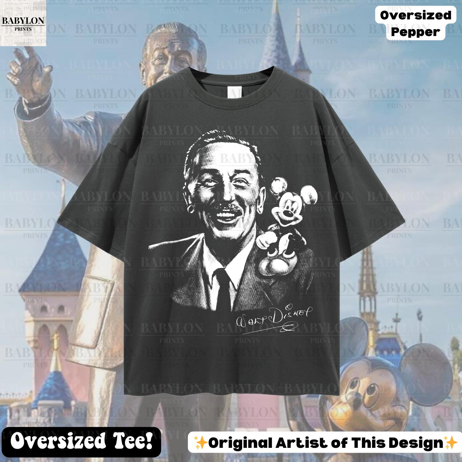 特大ウォルト・ディズニー・ポートレートTシャツ、マジックキングダムT