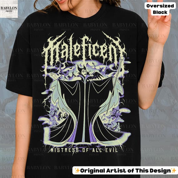 Oversized Disney Maleficent T Shirt, Aurora Maleficent T Shirt