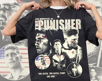 Oversized Punisher Shirt Vintage Jon Bernthal Punisher Show Shirt Frank  Castle Shirt Daredevil Punisher Marvel Shirt Punisher Gift for Dad