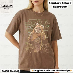 Vintage Ewok Star Wars Shirt: Return of the Jedi Tee, Retro Star Wars Endor Sweatshirt, Disneyworld Galaxys Edge Shirt, Disneyland Hoodie ComfortColorEspresso