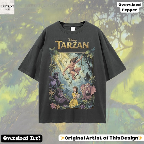 Oversized Disney Tarzan Shirt: Tarzan Jane Shirt, Disney Trip Vacation Shirt, Disney Family Shirt, Disney World Gift Animal Kingdom Shirt