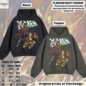 Oversized Gambit and Rogue X-Men Shirt: Marvel Rogue Tee, X-Men Mutant Shirt, Retro X-Men 97 Shirt, X-Men Comic Gambit Rogue Marvel Gift Tee image 7