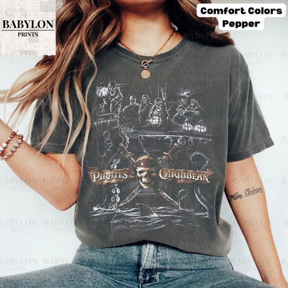 Vintage Pirates of the Caribbean T Shirt, Jack Sparrow Shirt