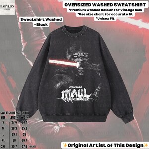 Oversized Darth Maul Shadow Lord Shirt: Star Wars Maul Hoodie, Star Wars Shadow Lord Sweatshirt, Disneyworld Clone Wars Shirt, Maul Gift Sweatshirt - Black
