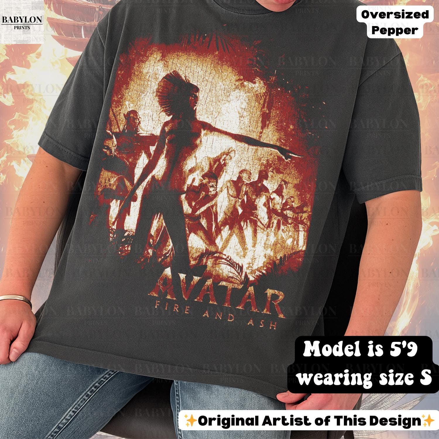 Oversized Avatar Fire and Ash T Shirt: Varang Avatar Shirt, Avatar