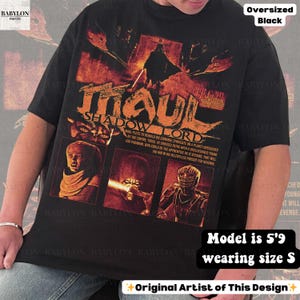 Camiseta extragrande de Darth Maul, Señor de las Sombras: Sudadera con capucha de Darth Maul de Star Wars, camiseta de Devon Izara de Star Wars, sudadera de Maul, camiseta de Señor Sith de Disneyworld imagen 12