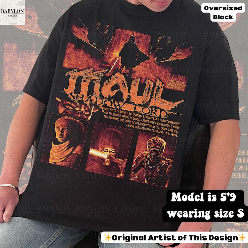 Camiseta extragrande de Darth Maul, Señor de las Sombras: Sudadera con capucha de Darth Maul de Star Wars, camiseta de Devon Izara de Star Wars, sudadera de Maul, camiseta de Señor Sith de Disneyworld imagen 12