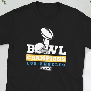 Charging Towards the Trophy - Winning Tee for Los Angeles Football Fans | Perfect Funny Shirt for a Game Day Gift