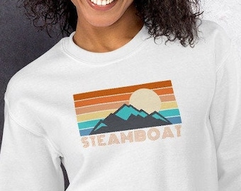 Steamboat Springs Colorado Retro Ski / Snowboard Mountain Crewneck Sudadera unisex