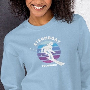 Steamboat Springs Colorado Retro Ski Sweatshirt - Vintage Mountain Fashion Statement for mountain lovers