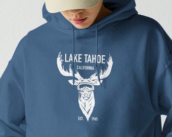Lake Tahoe Adventure Unisex Hoodie - Cozy Sweatshirt for Ski/Snowboard Enthusiasts