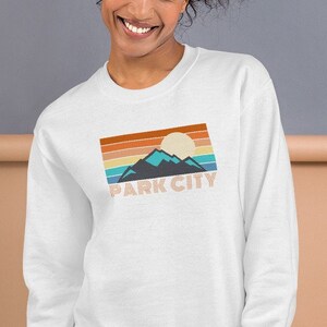 Sudadera de esquí/snowboard con cuello redondo retro de Park City