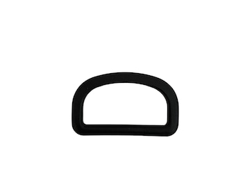 2 D Rings - 1.5" (38mm) Black Plastic / Hardware / Supplies / D Ring for Straps, Bags, Purses, Dog Collars