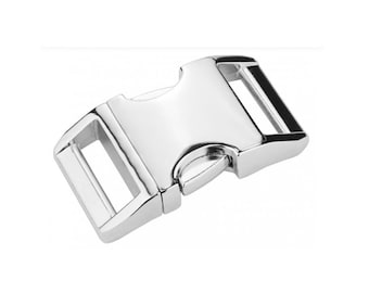 3/4" (19mm) Metal Buckle / Contoured Buckle / Dog Collar Hardware / Make a Dog Collar