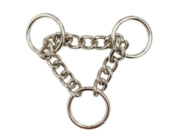 1" (25mm) Martingale Chain, Half Check Chain, Metal Hardware, Martingale Dog Collar Hardware