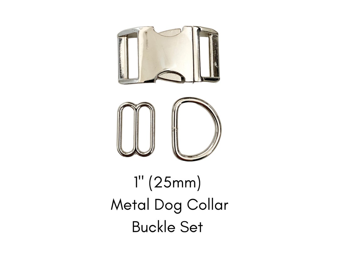 1 25mm Metal Buckle Set / Includes Buckle, Triglide, and D Ring / Dog