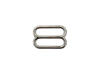 1" (25mm) Metal Triglide, Strap Slide Adjuster, Dog Collar Supply, Bag Hardware, Nickel Plated