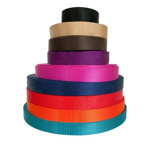 1 Inch Nylon Webbing by the Yard - 1 Inch Heavyweight Webbing - Dog Collar Webbing - Bag Strap Webbing