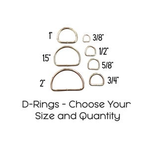 Anillo D de metal soldado, suministros para collares de perro, suministros para fabricación de bolsos, suministros para carteras, herrajes para cinturones