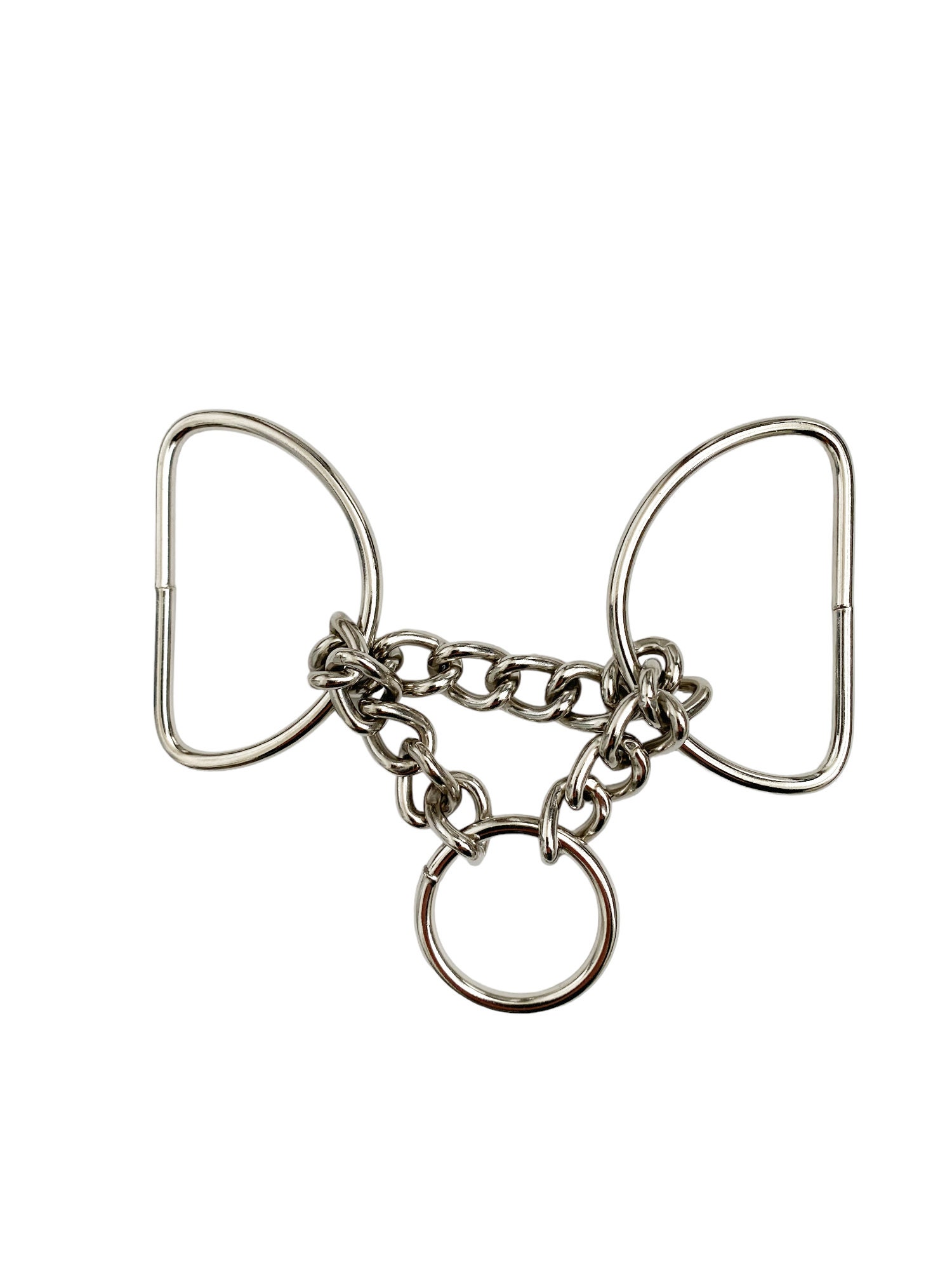 2" (50mm) Martingale Chain, Half Check Chain, Metal Hardware, Martingale Dog Collar Hardware