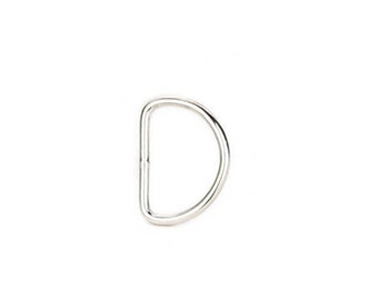 1" Metal Welded Lightweight D-Ring, Dog Collar Supply, Bag Making Supply, Purse Supply, Belt Hardware