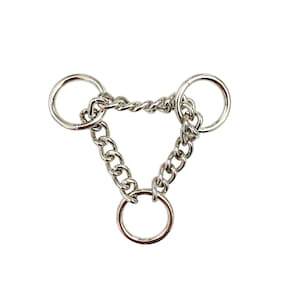 3/4&quot; (19mm) Martingale Chain, Half Check Chain, Metal Hardware, Martingale Dog Collar Hardware
