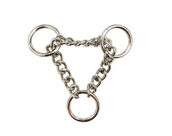 3/4&quot; (19mm) Martingale Chain, Half Check Chain, Metal Hardware, Martingale Dog Collar Hardware