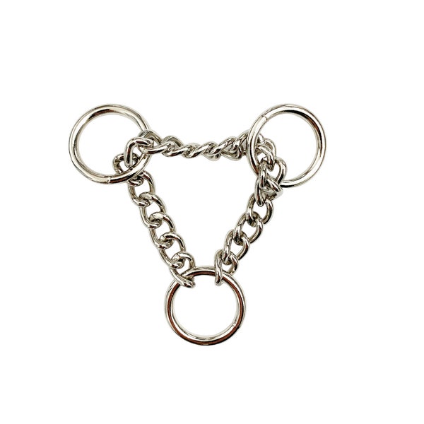 3/4" (19mm) Martingale Chain, Half Check Chain, Metal Hardware, Martingale Dog Collar Hardware