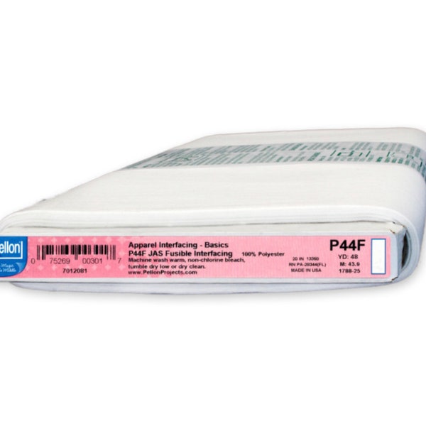 Pellon P44F Lightweight Fusible Interfacing / Quilting Interfacing / 20" Wide / Continuous Yardage / By the Yard, Half