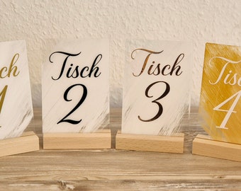 Table numbers, wedding, confirmation