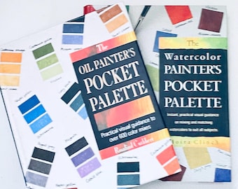 The Oil Painter”s Pocket Palette & The Watercolor Painter’s Pocket Palette-Two Excellent Paint Mixing Color Art Book Set -Great Deal!