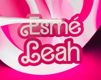 Nombre de la puerta de Barbie, signo de Barbie, letrero comercial, nombre de la puerta, letrero de la puerta, letrero de la puerta de Barbie