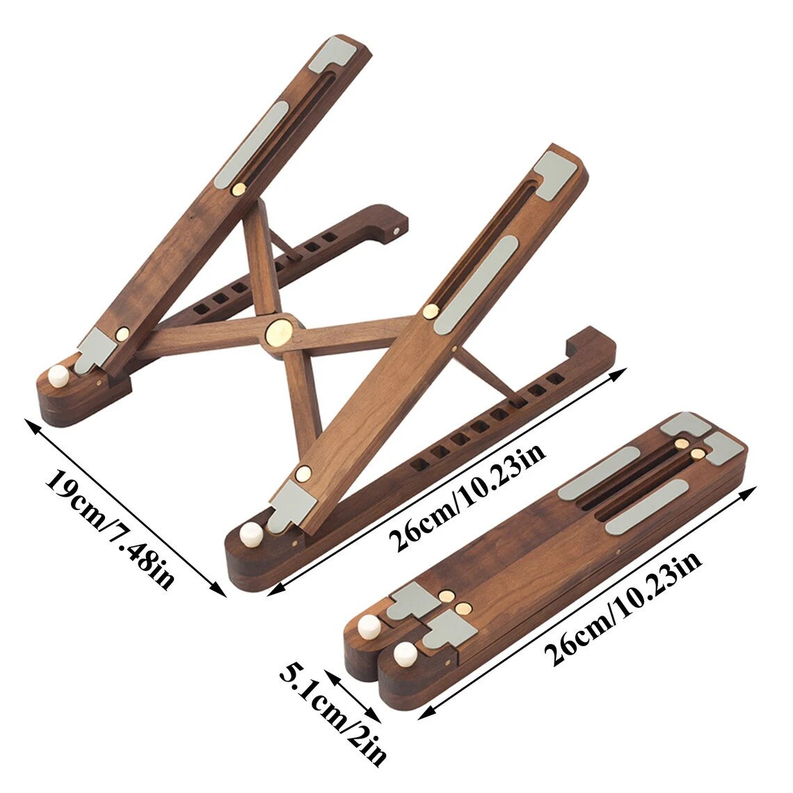 Wood Laptop Stand for Macbook Air Walnut Desk Organizer Etsy