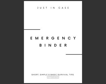 Digital Short & Simple Survival Tip Book | Just In case Survival Binder Printable PDF | Beginners Guide | Entry Level