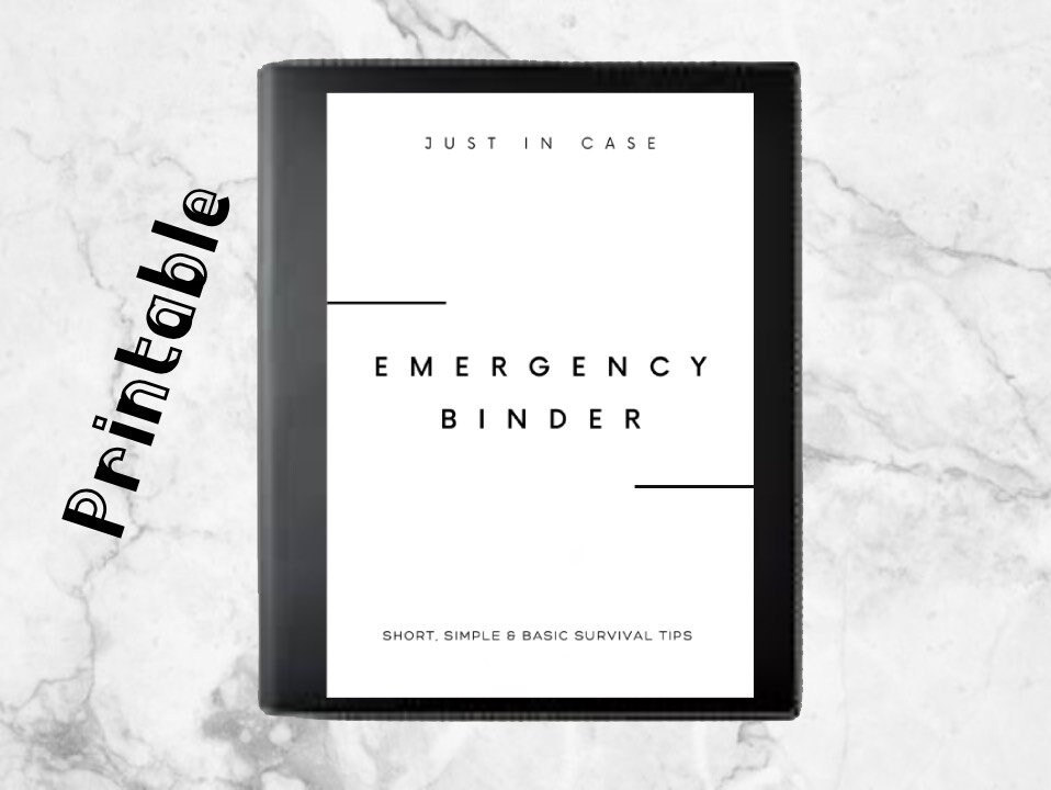 Digital Short &amp; Simple Survival Tip Book Just in Case Survival Binder Printable PDF Beginners ...