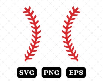 Baseball Stitches SVG, Softball Laces Cut File, Gameday Shirt (Digital Download)